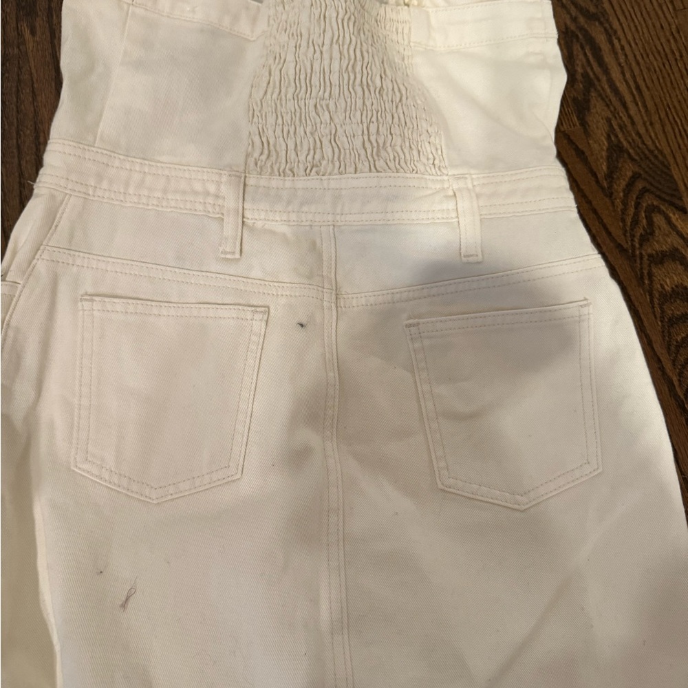 NWT Sincerely Jules Beige Strapless Denim Dress for bandier - Picture 5 of 5